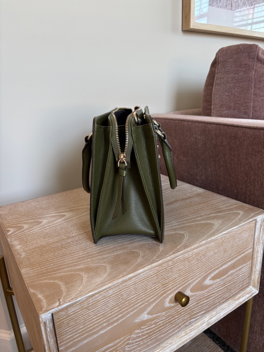 Kate Spade Mulberry Street Lise Satchel in Enchanted Green - Picture 3 of 6